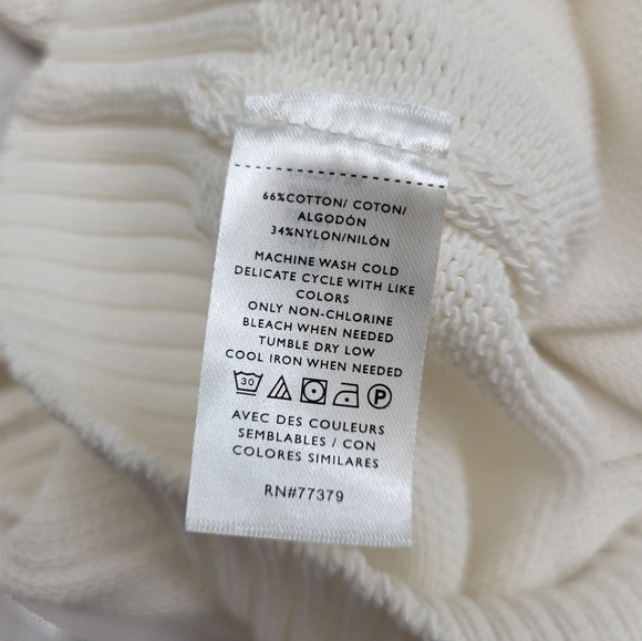 Ann Taylor Women's Ivory Round Neck Short Sleeve Knit Sweater Size XL NWOT - Picture 11 of 12